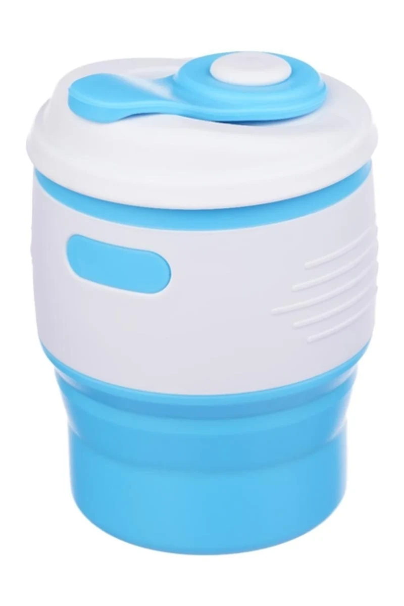 Складана силіконова склянка з кришкою 350 мл Tonna Barrel SKY