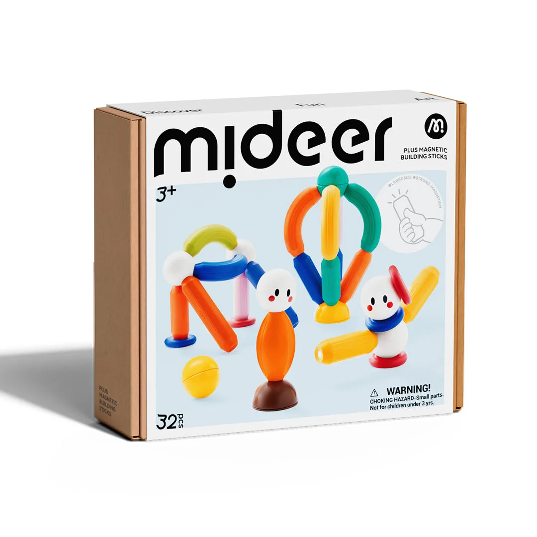 Магнітний конструктор MiDeer Plus Палички та кульки з фігурками 32 деталі, від 3 років ( MD1588 )